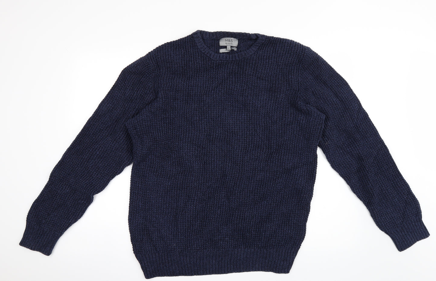 Marks and Spencer Mens Blue  Knit Pullover Jumper Size L