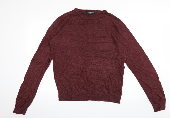 Cedar Wood State Mens Red  Knit Pullover Jumper Size L