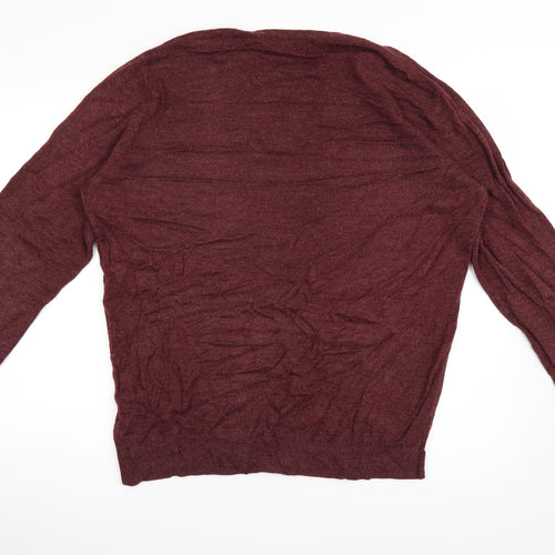 Cedar Wood State Mens Red  Knit Pullover Jumper Size L