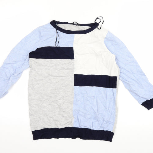 M&Co Womens Blue  Knit Pullover Jumper Size 10