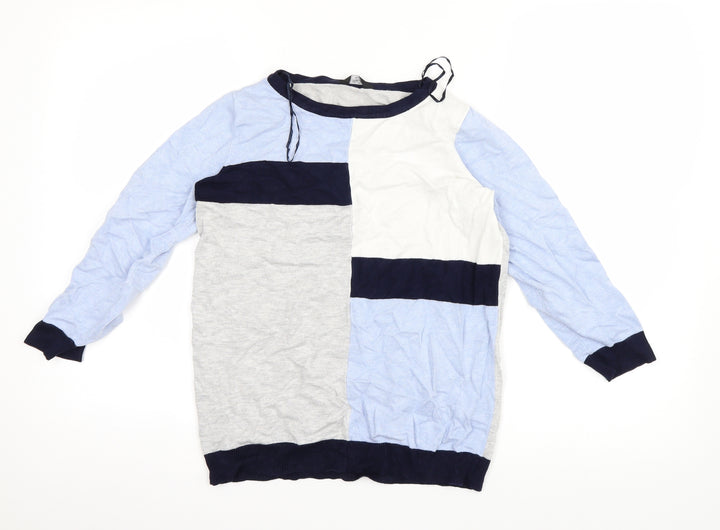 M&Co Womens Blue  Knit Pullover Jumper Size 10