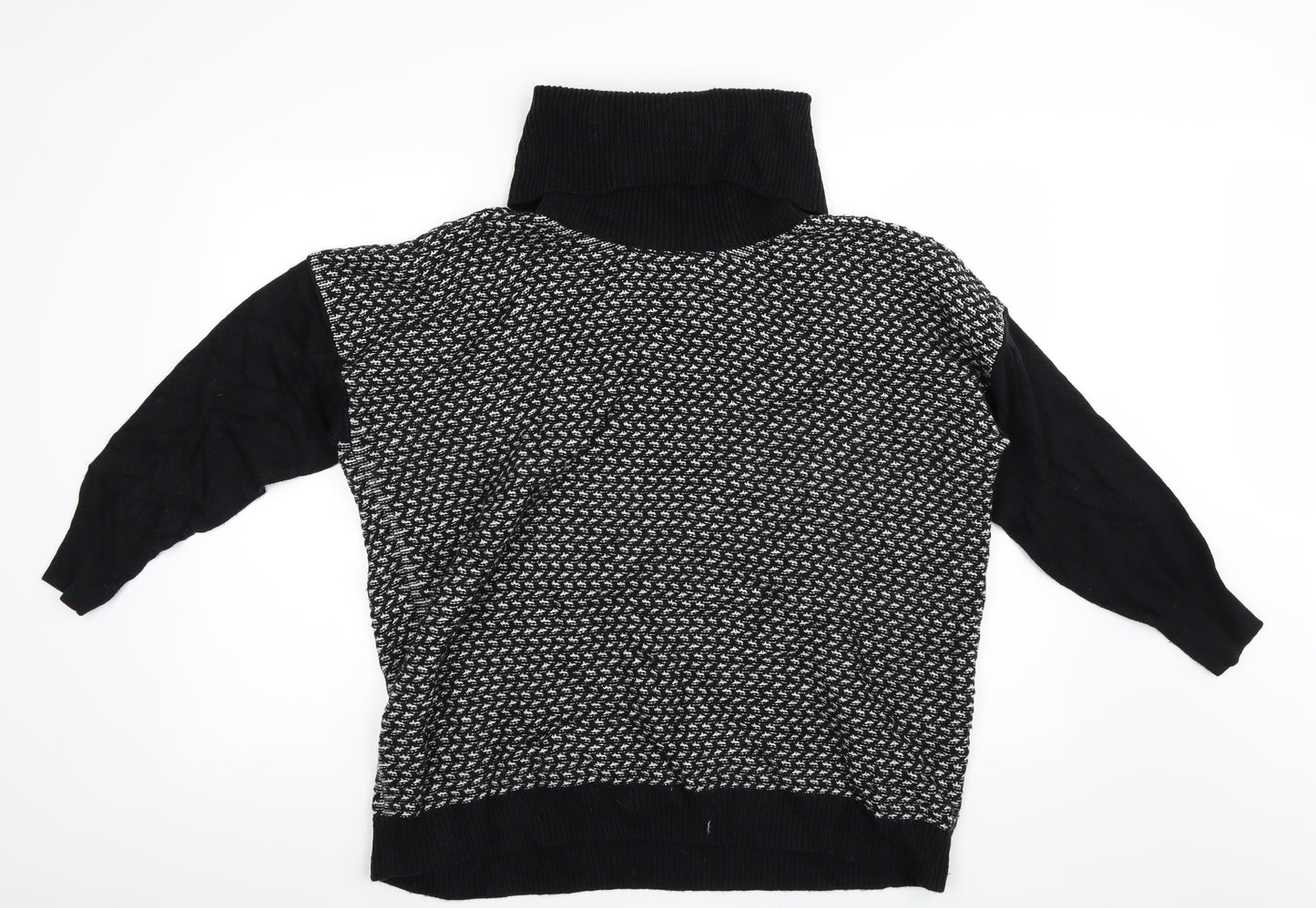 Wallis Womens Black  Knit Pullover Jumper Size L