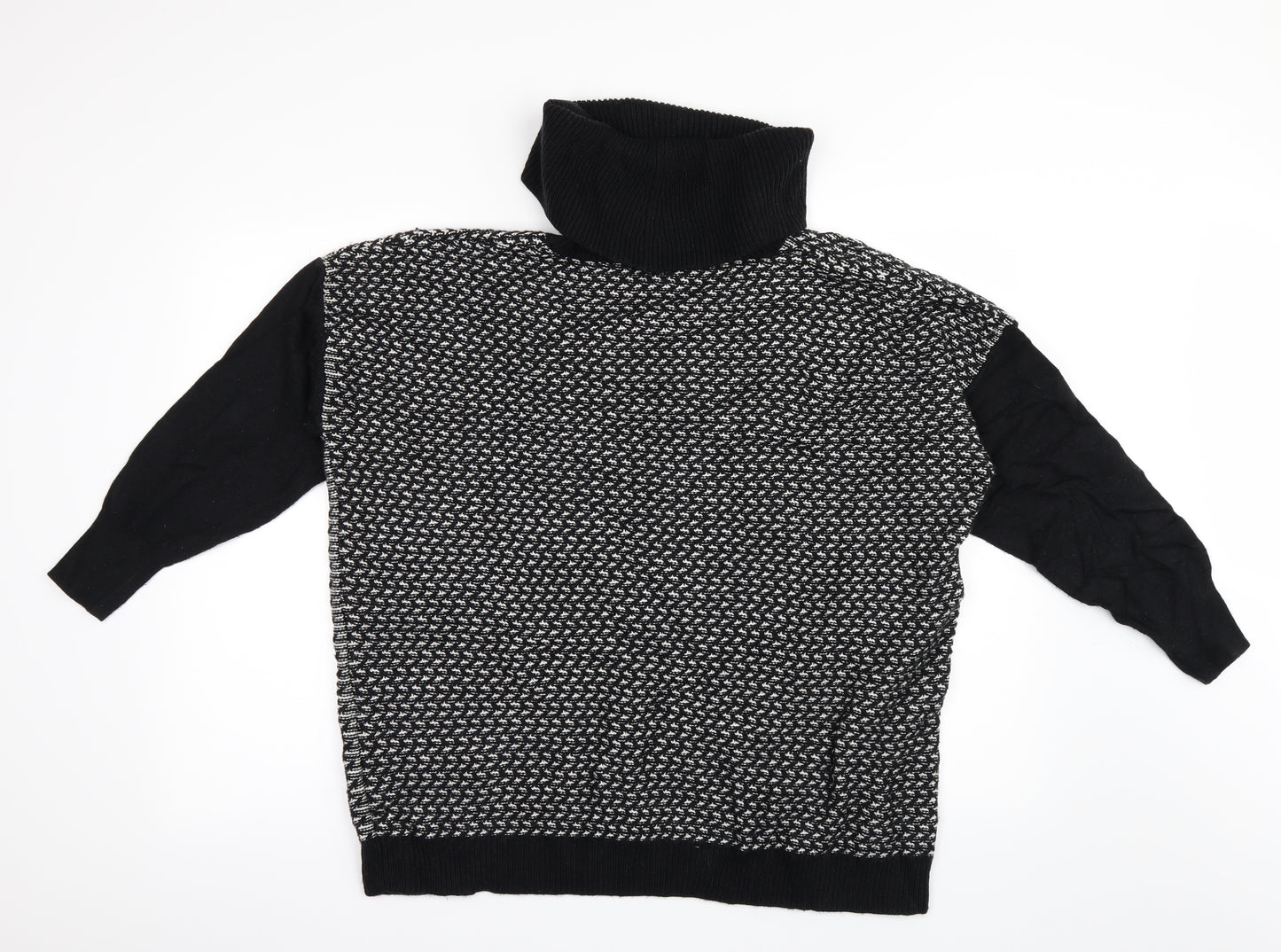 Wallis Womens Black  Knit Pullover Jumper Size L