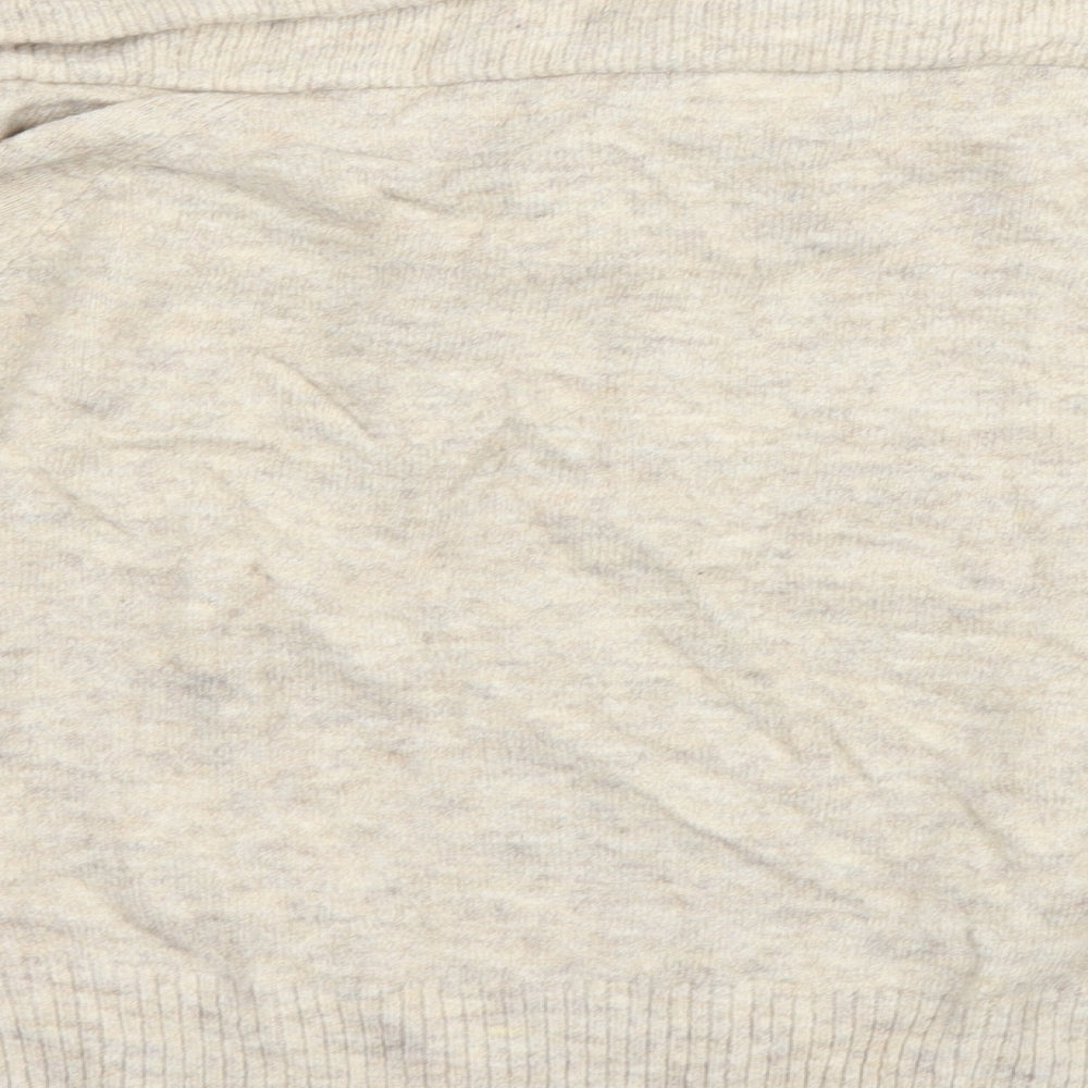 H&M Womens Beige  Knit Pullover Jumper Size XS