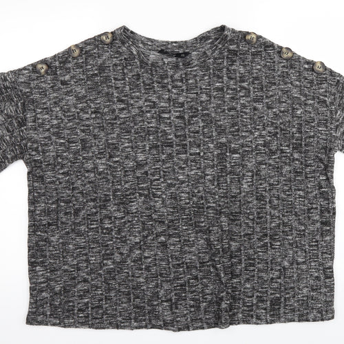 F&F Womens Grey  Knit Pullover Jumper Size 16