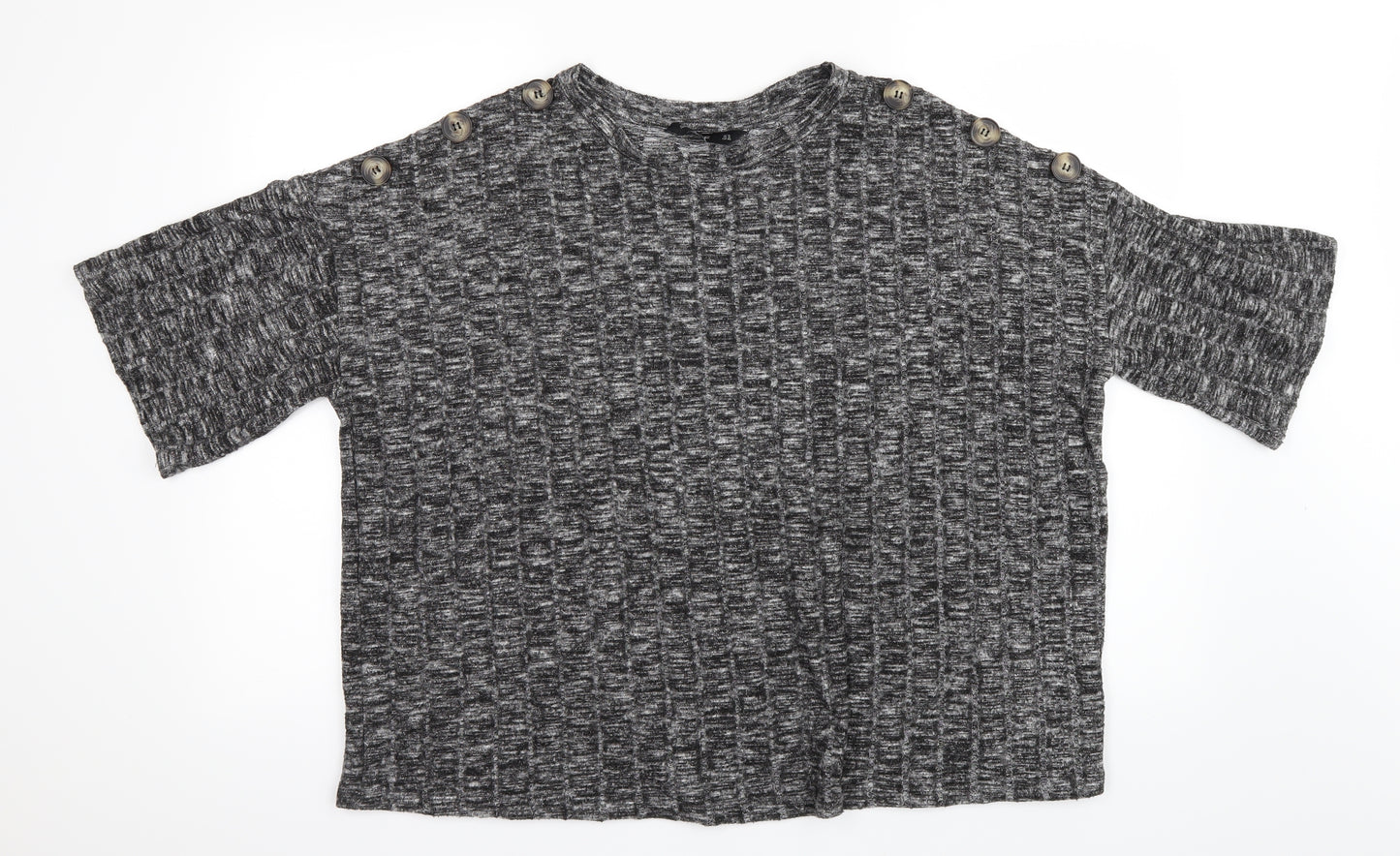 F&F Womens Grey  Knit Pullover Jumper Size 16