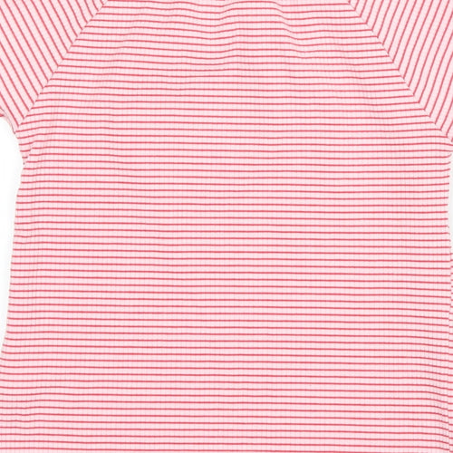 NEXT Girls Red Striped  Basic T-Shirt Size 9 Years