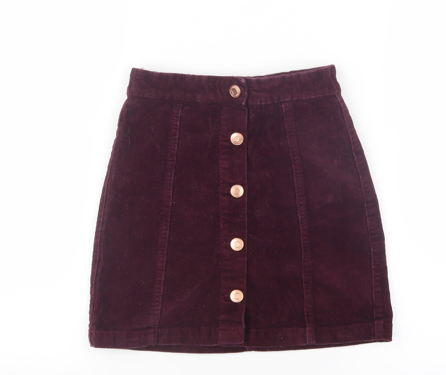 George Girls Purple  Velvet Straight & Pencil Skirt Size 8-9 Years