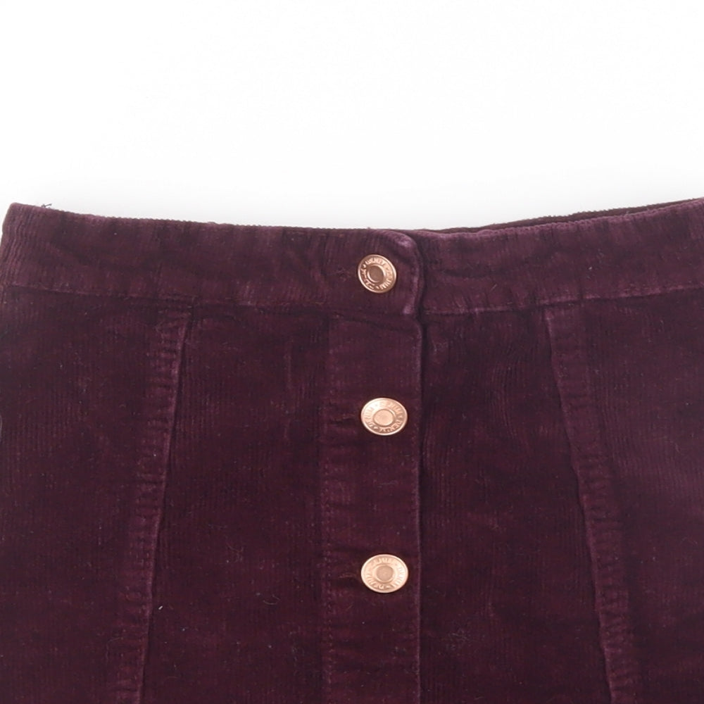 George Girls Purple  Velvet Straight & Pencil Skirt Size 8-9 Years