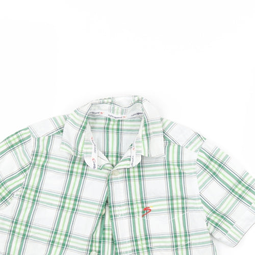 Woolworths Boys Green Check  Basic Button-Up Size 4-5 Years