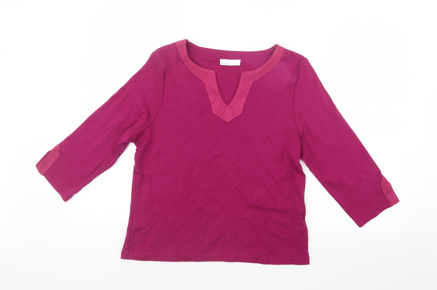Minosa Womens Pink  Knit Pullover Jumper Size L