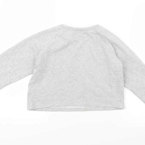 Matalan Girls Grey   Pullover Jumper Size 13 Years  - Cropped