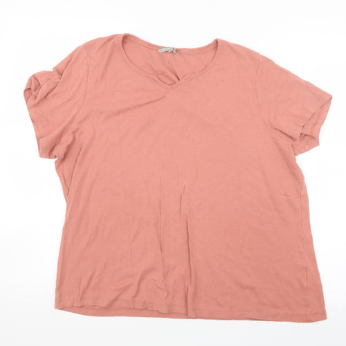 Pebble Bay Womens Pink   Basic T-Shirt Size 22