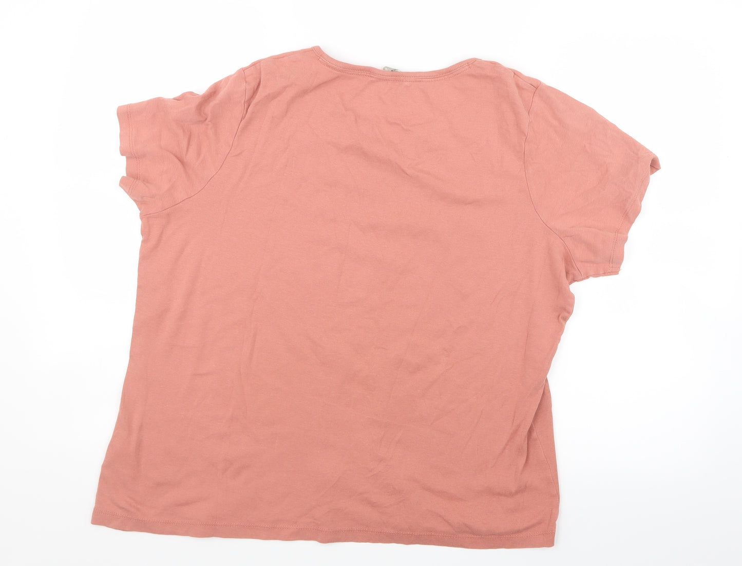 Pebble Bay Womens Pink   Basic T-Shirt Size 22