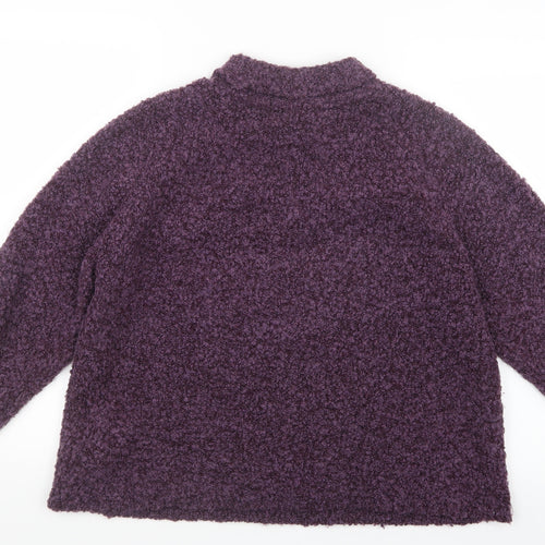 Preworn Womens Purple  Knit Pullover Jumper Size 16