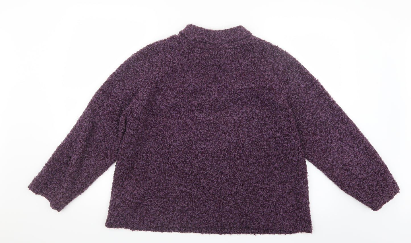 Preworn Womens Purple  Knit Pullover Jumper Size 16