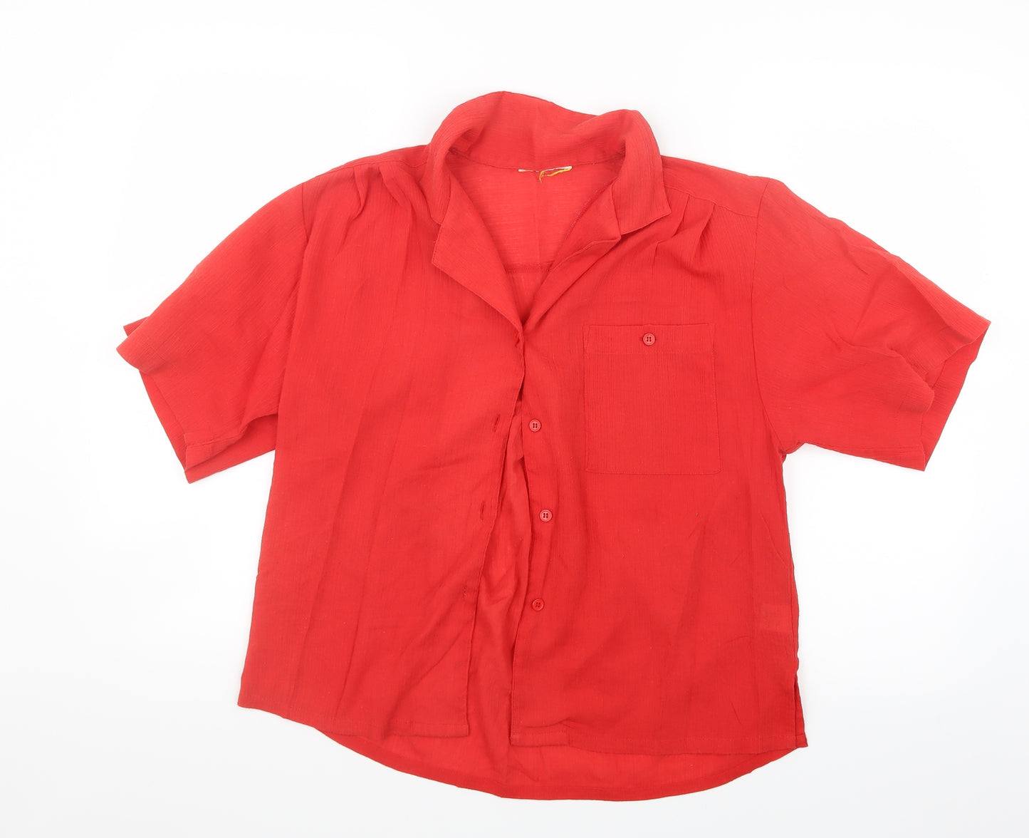 Preworn Womens Red   Basic Button-Up Size 12