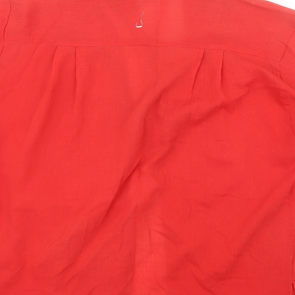 Preworn Womens Red   Basic Button-Up Size 12