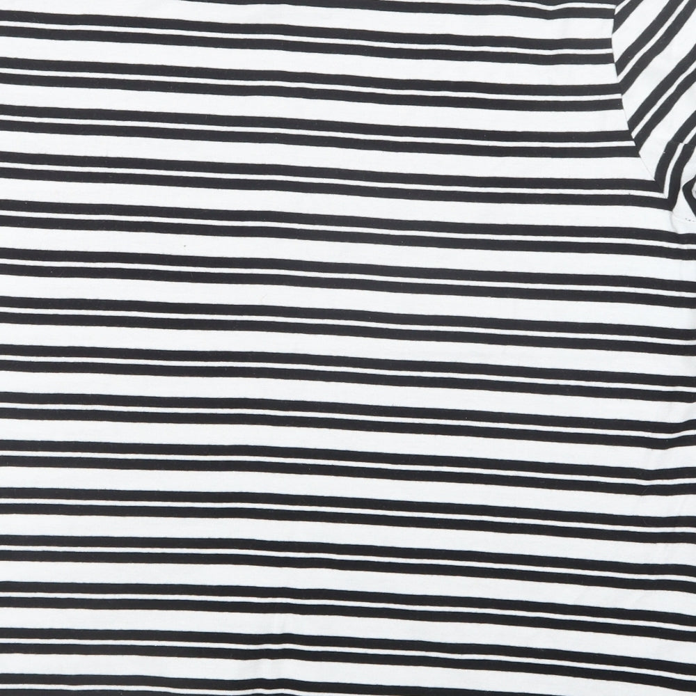 Pep&Co Womens Black Striped  Basic T-Shirt Size 22