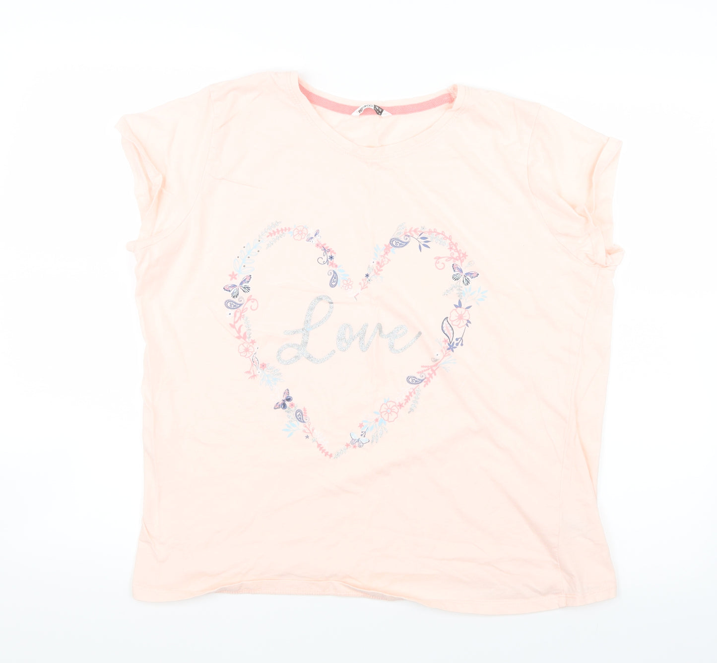 Pep&Co Womens Pink   Basic T-Shirt Size 16
