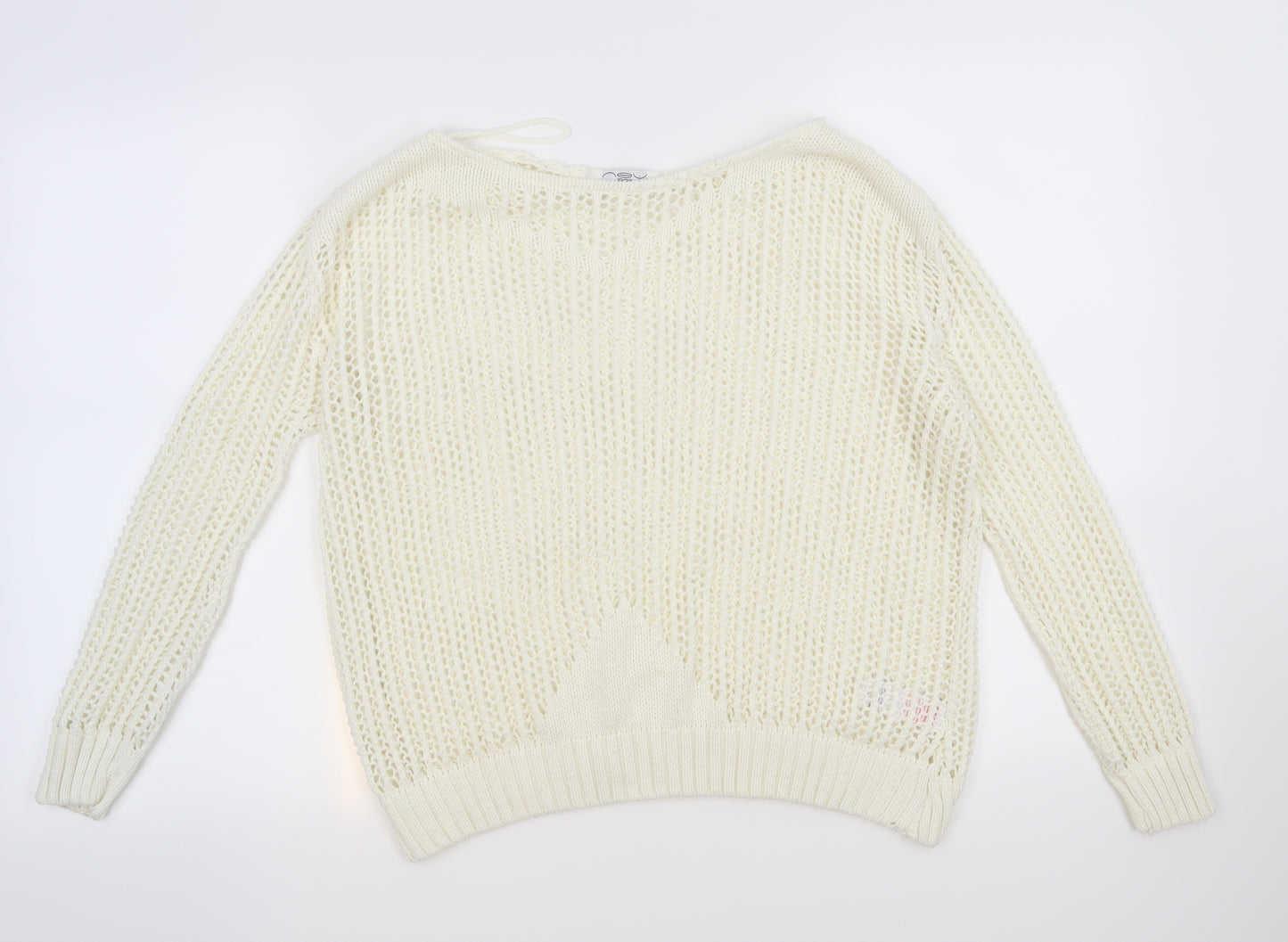 New Look Womens Ivory  Knit Pullover Jumper Size L