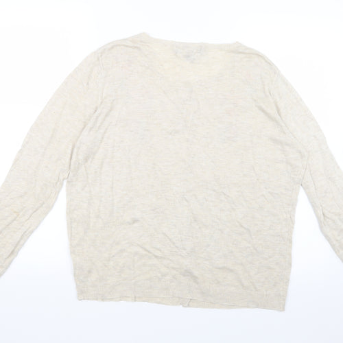 Primark Womens Beige  Knit Cardigan Jumper Size 14