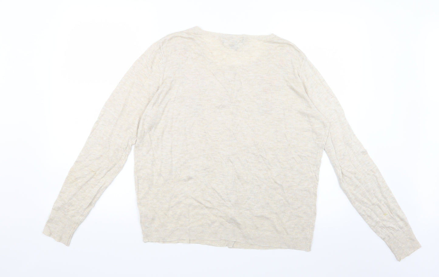 Primark Womens Beige  Knit Cardigan Jumper Size 14