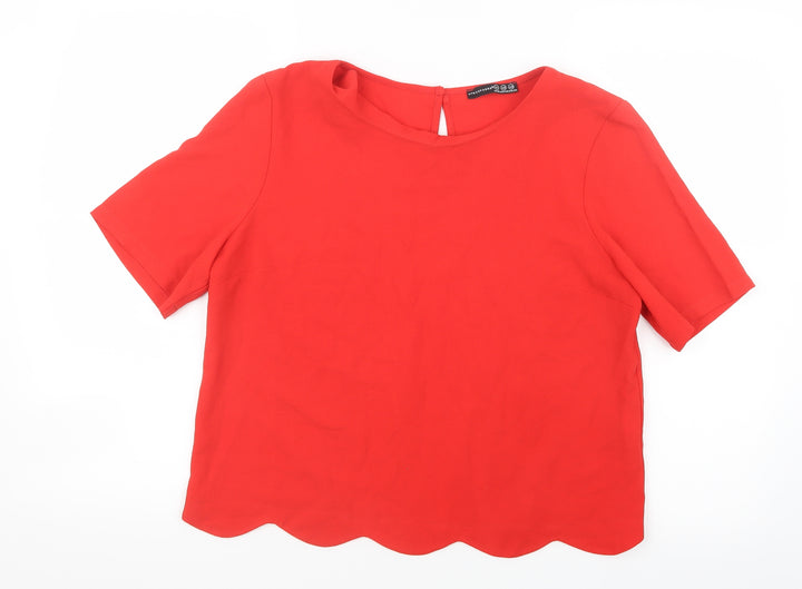 Atmosphere Womens Red Basic Blouse Size 14