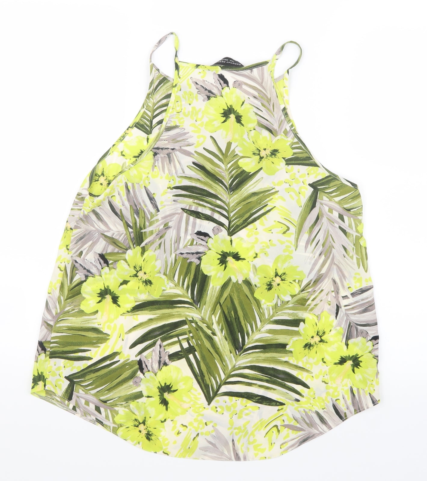 Dorothy Perkins Womens Yellow Floral  Basic Blouse Size 14
