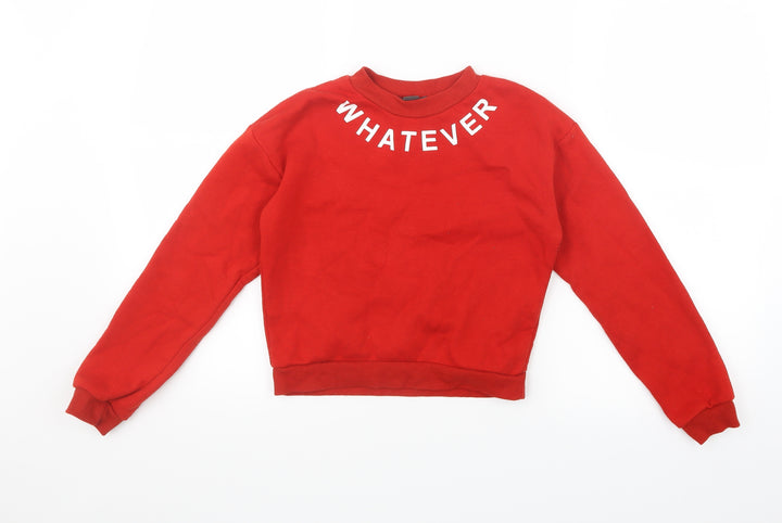 Primark Girls Red Pullover Jumper Size 10-11 Years