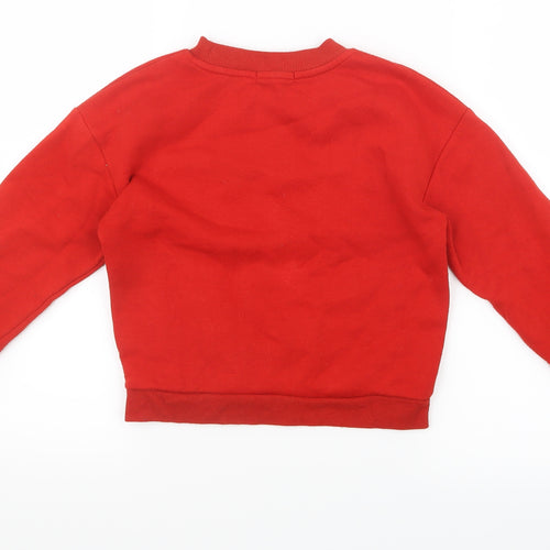 Primark Girls Red   Pullover Jumper Size 10-11 Years