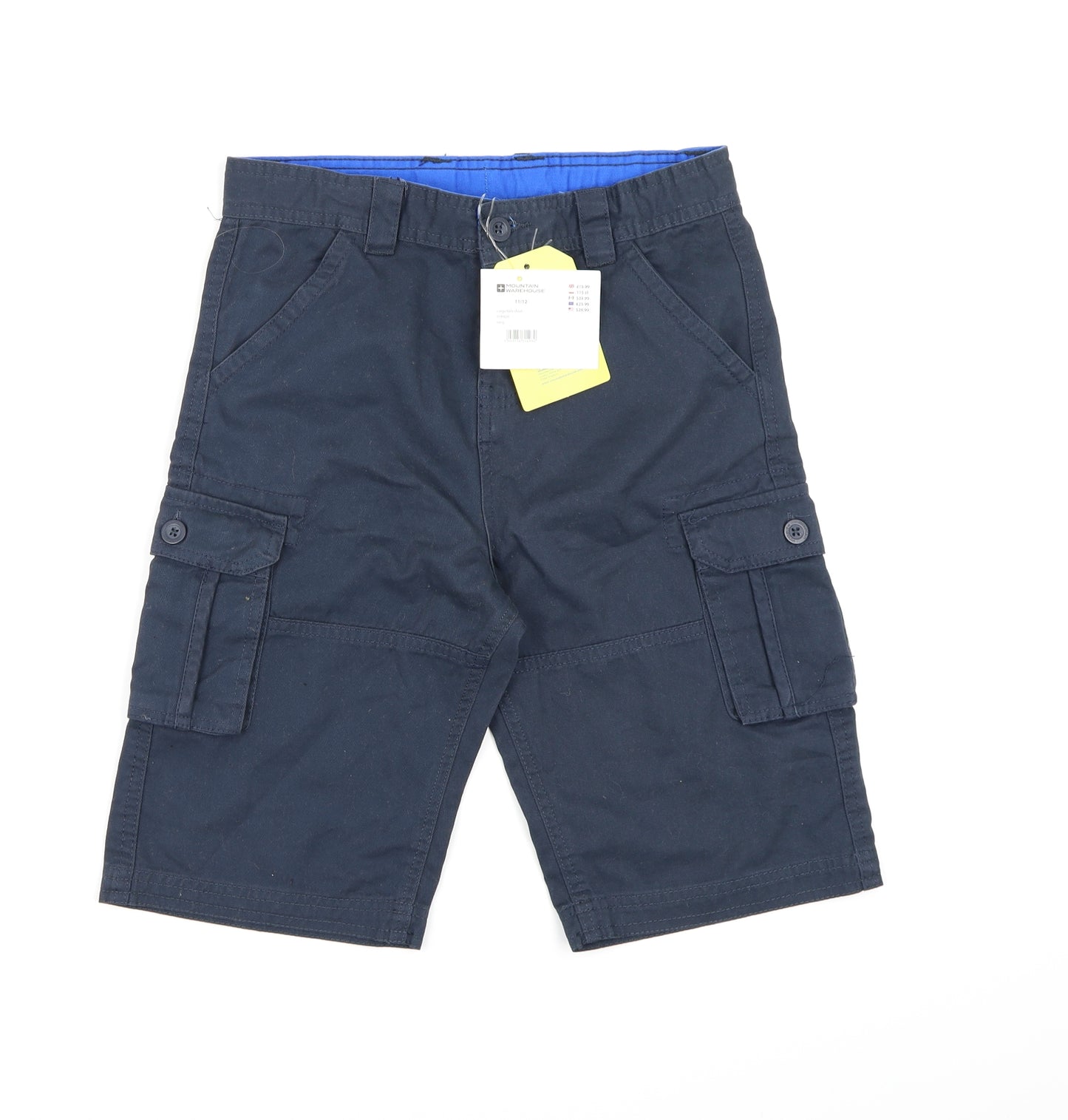 Mountain Warehouse Boys Blue  Canvas Cargo Shorts Size 11-12 Years