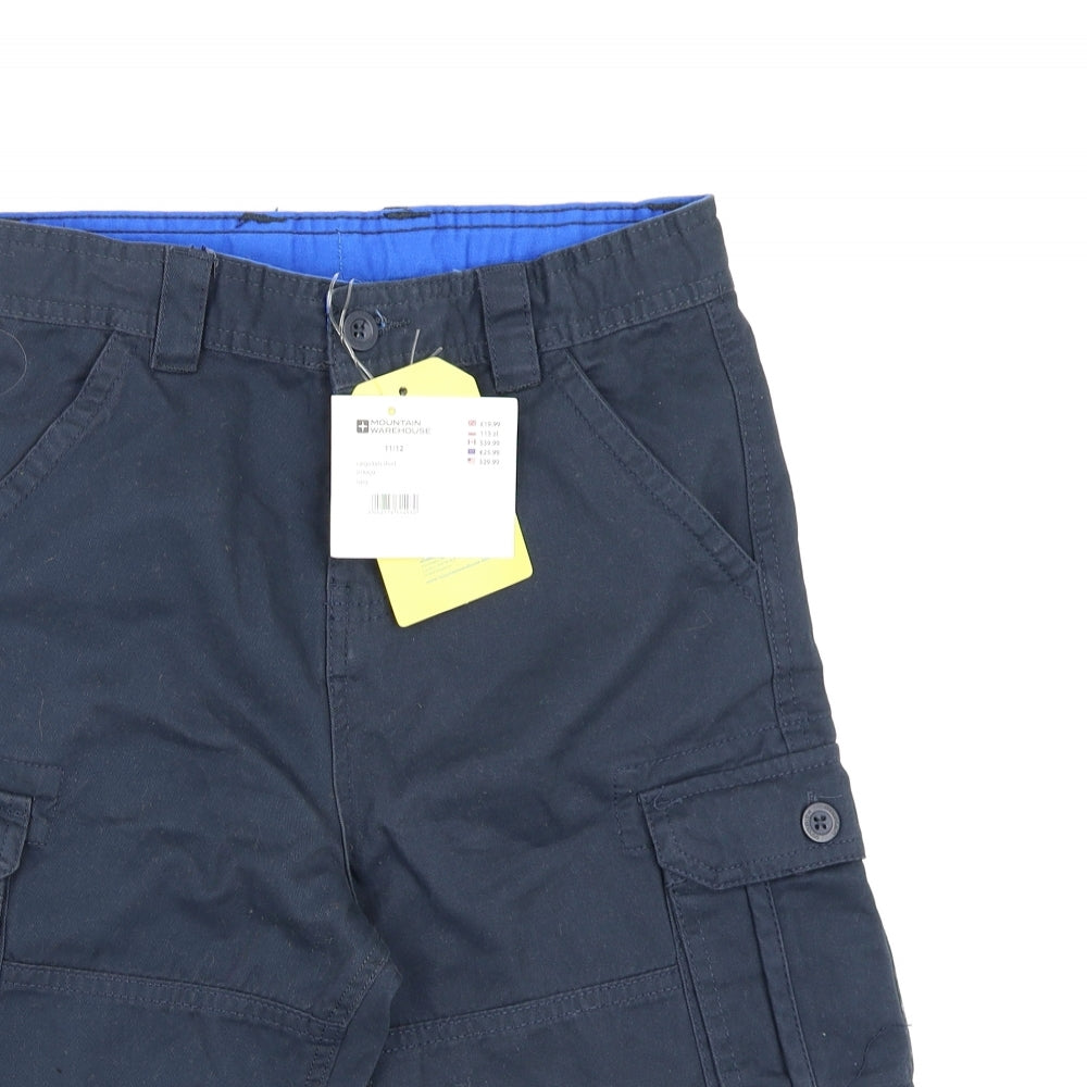 Mountain Warehouse Boys Blue  Canvas Cargo Shorts Size 11-12 Years