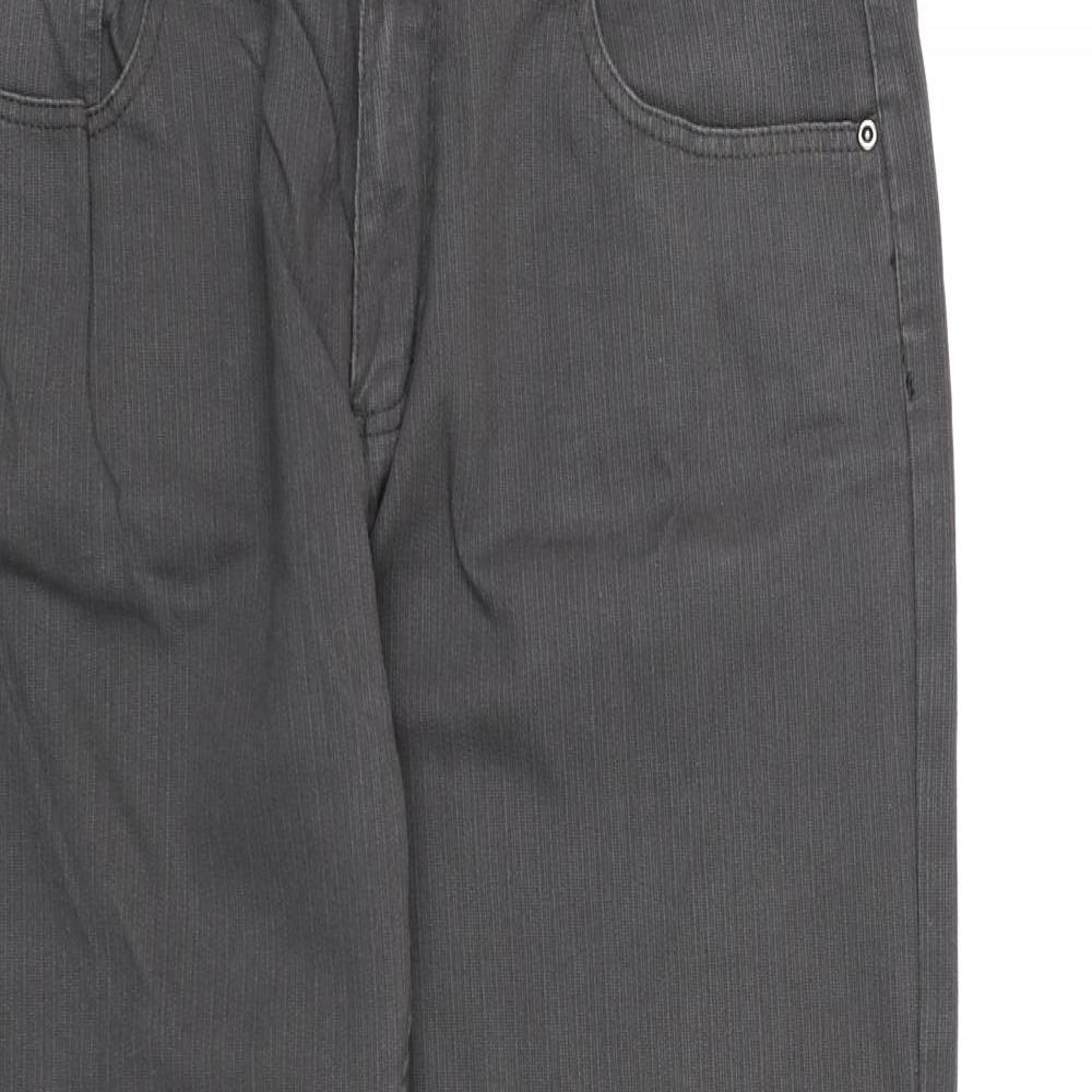 TU Mens Grey Striped  Trousers   L28 in