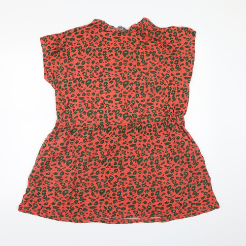 Studio Womens Red Animal Print  Basic T-Shirt Size 20