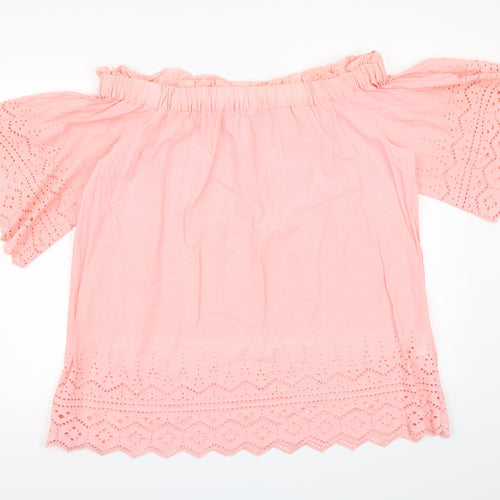 H&M Womens Pink   Basic Blouse Size 16