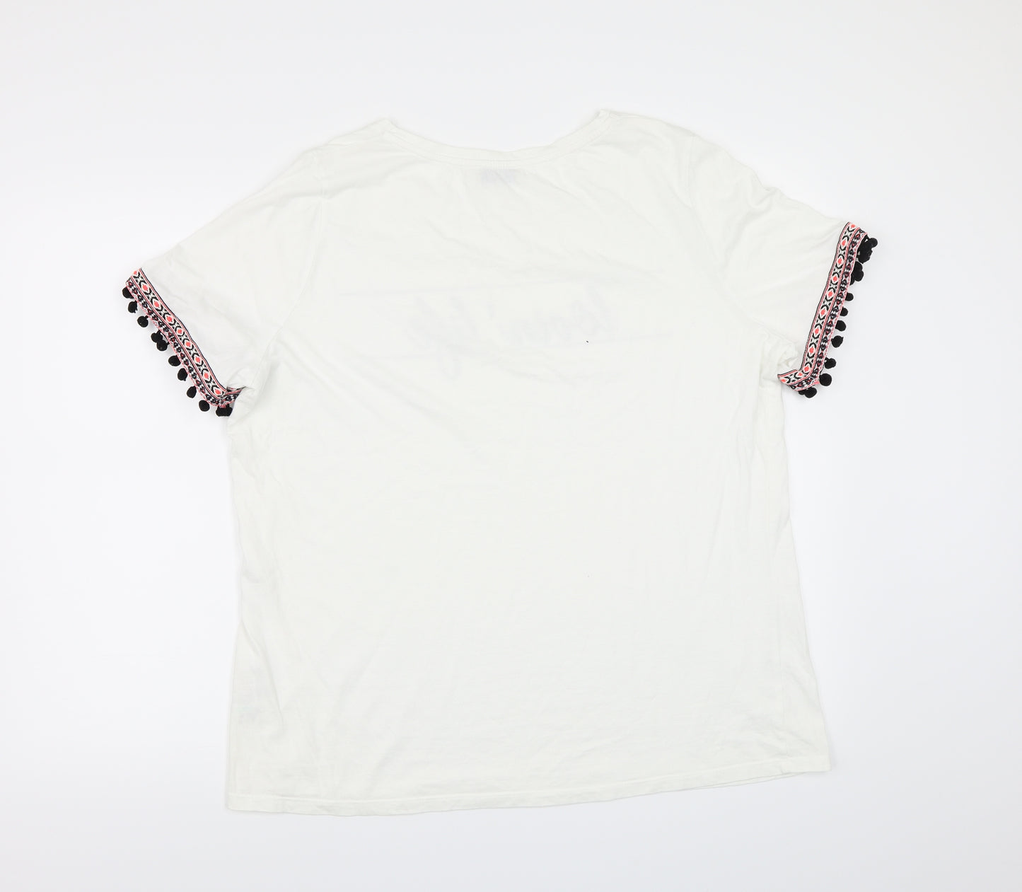 Papaya Womens White   Basic T-Shirt Size 18