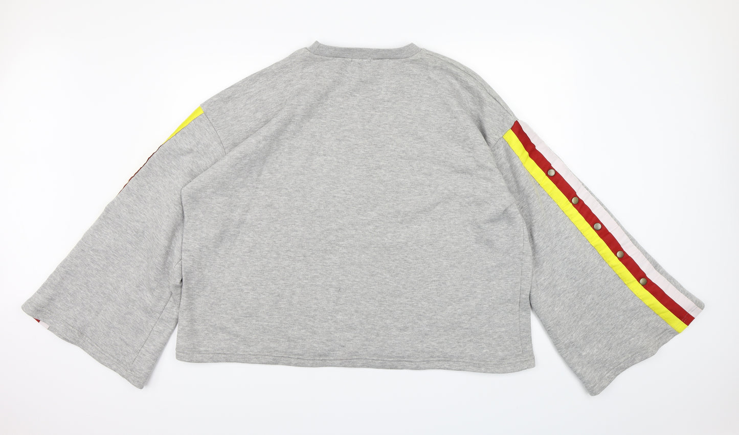 Boohoo Womens Grey  Jersey Pullover Sweatshirt Size 18
