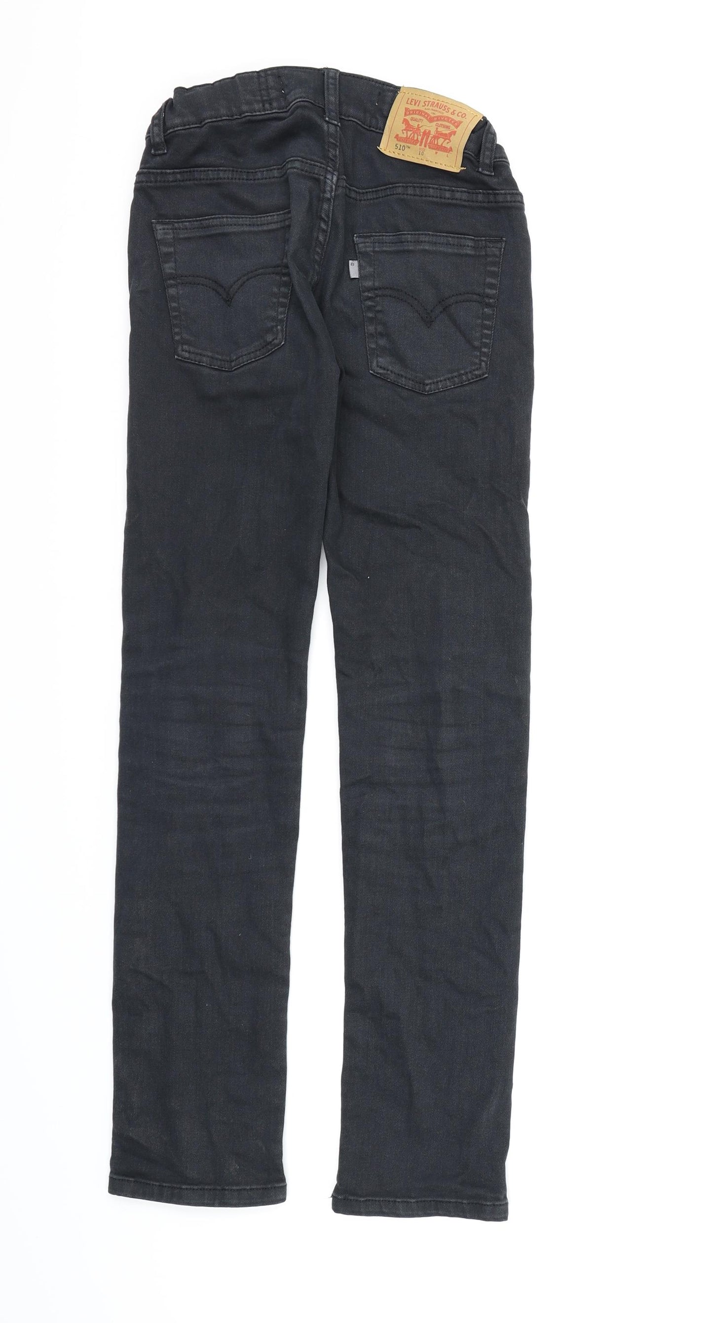 Levis Womens Black  Denim Skinny Jeans Size 10 L26 in