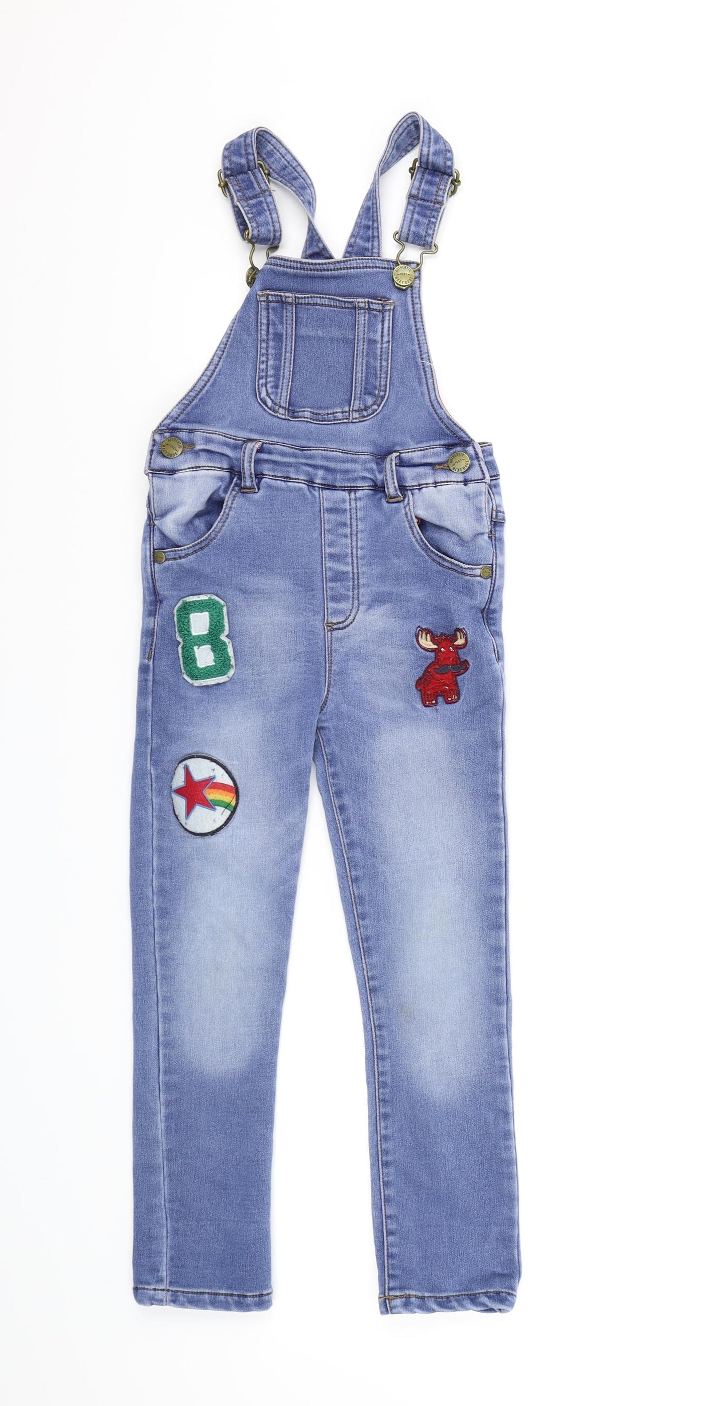 NEXT Boys Blue  Denim Dungarees Trousers Size 4-5 Years