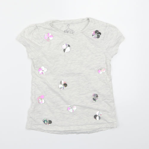F&F Girls Grey   Basic T-Shirt Size 9-10 Years