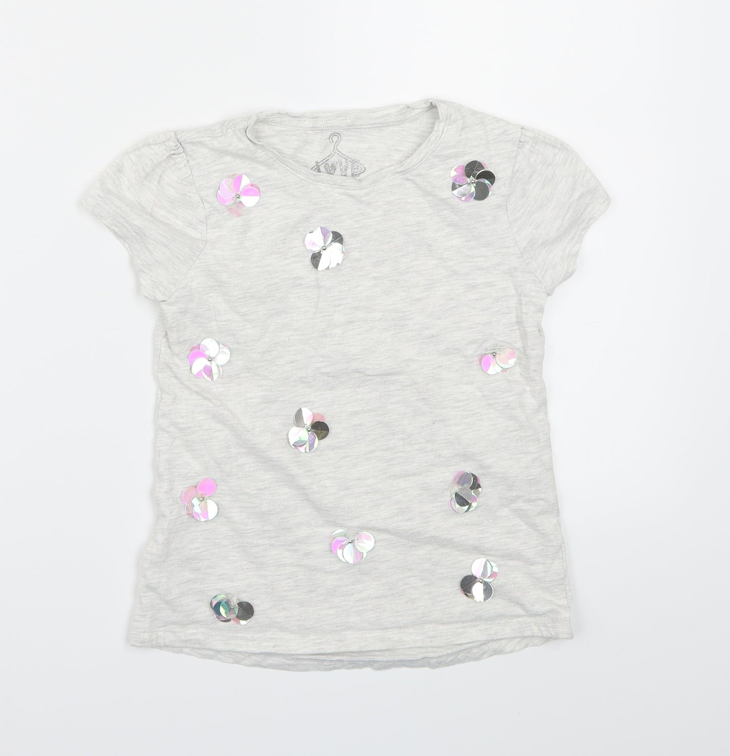 F&F Girls Grey   Basic T-Shirt Size 9-10 Years