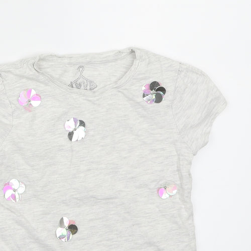F&F Girls Grey   Basic T-Shirt Size 9-10 Years