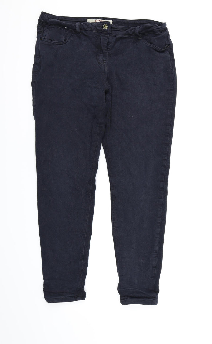 NEXT Womens Blue Denim Skinny Jeans Size 16 L26 in