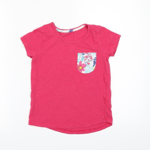 Lily & Dan Girls Pink   Basic T-Shirt Size 7-8 Years