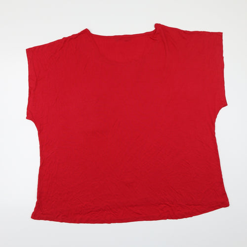 Studio Womens Red   Basic T-Shirt Size 20