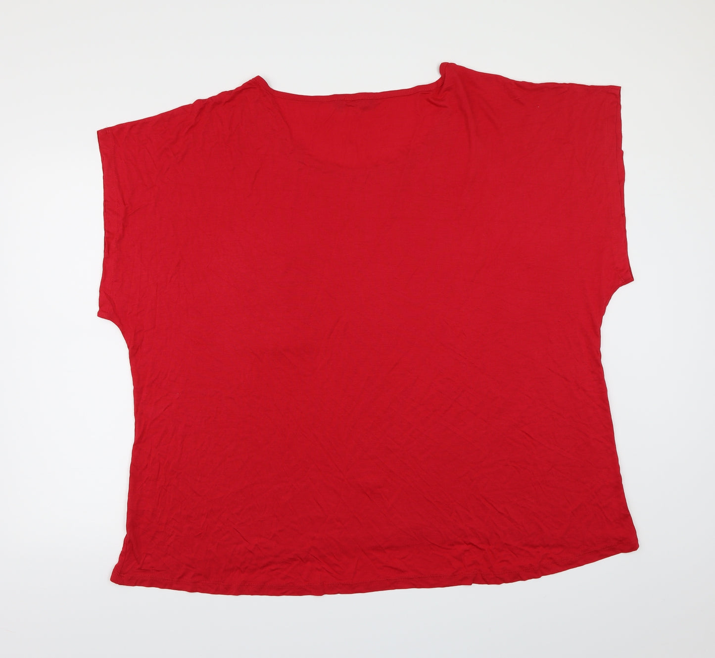 Studio Womens Red   Basic T-Shirt Size 20