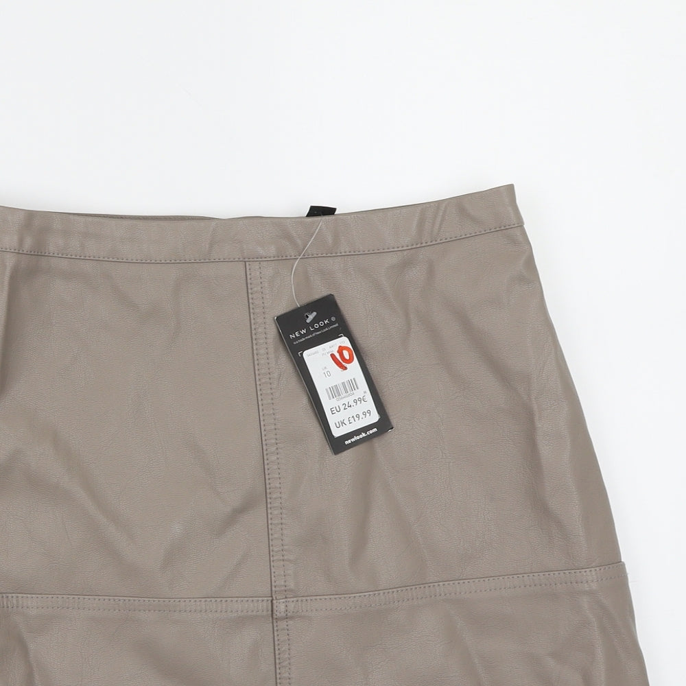 New Look Womens Grey   A-Line Skirt Size 10