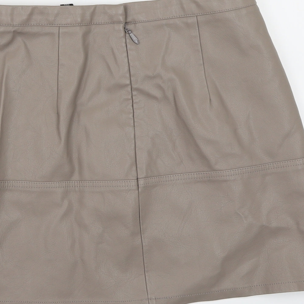 New Look Womens Grey   A-Line Skirt Size 10
