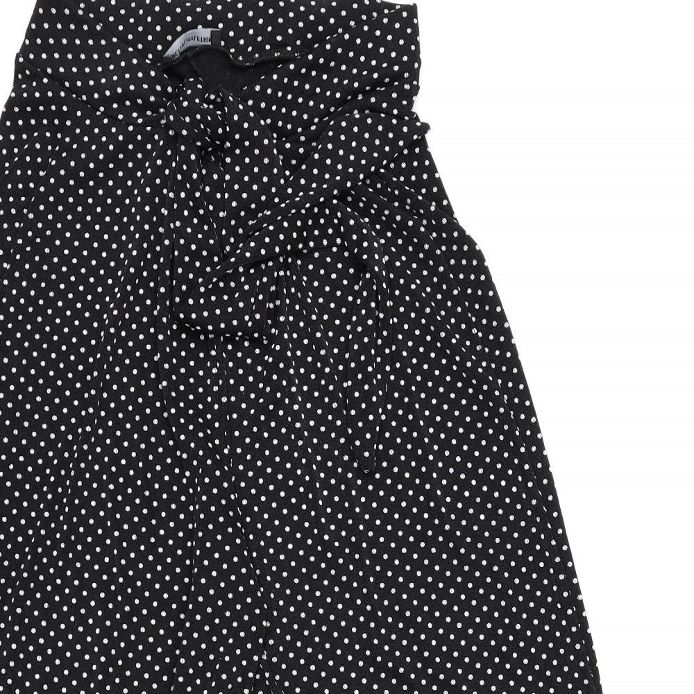 PRETTYLITTLETHING Womens Black Polka Dot  Culotte Shorts Size 12